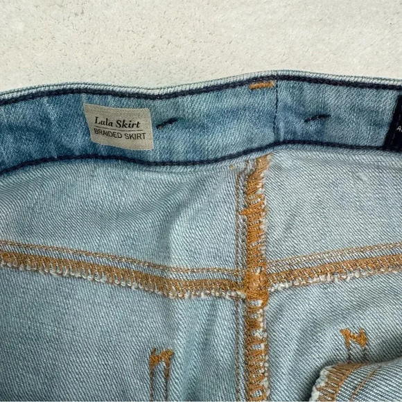 AG ADRIANO GOLDSCHMIED womens Lula braided light wash denim pencil skirt - Picture 7 of 12